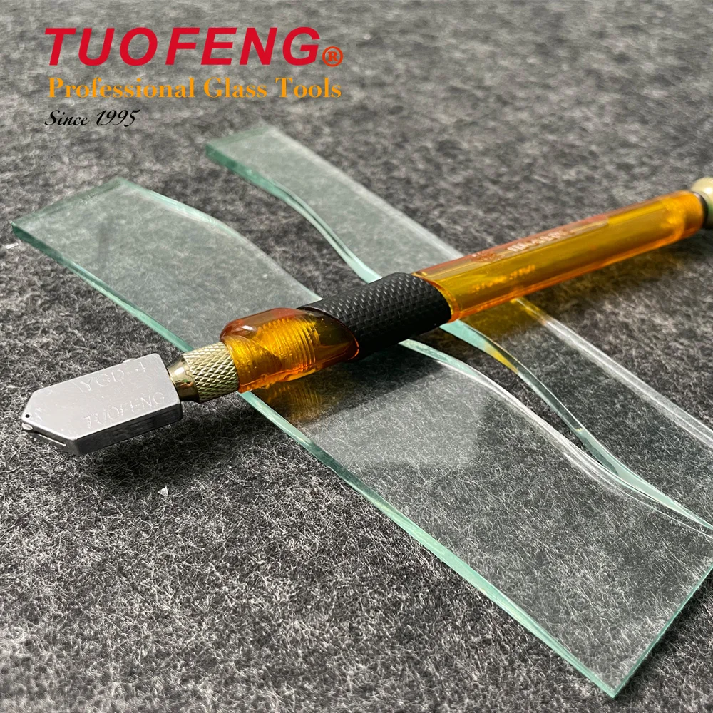 TUOFENG-YGD-4 Pro Cortador De Vidro, Espessura De Corte De Vidro, 3-15mm, Punho De Plástico Com Sistema De Alimentação De Óleo