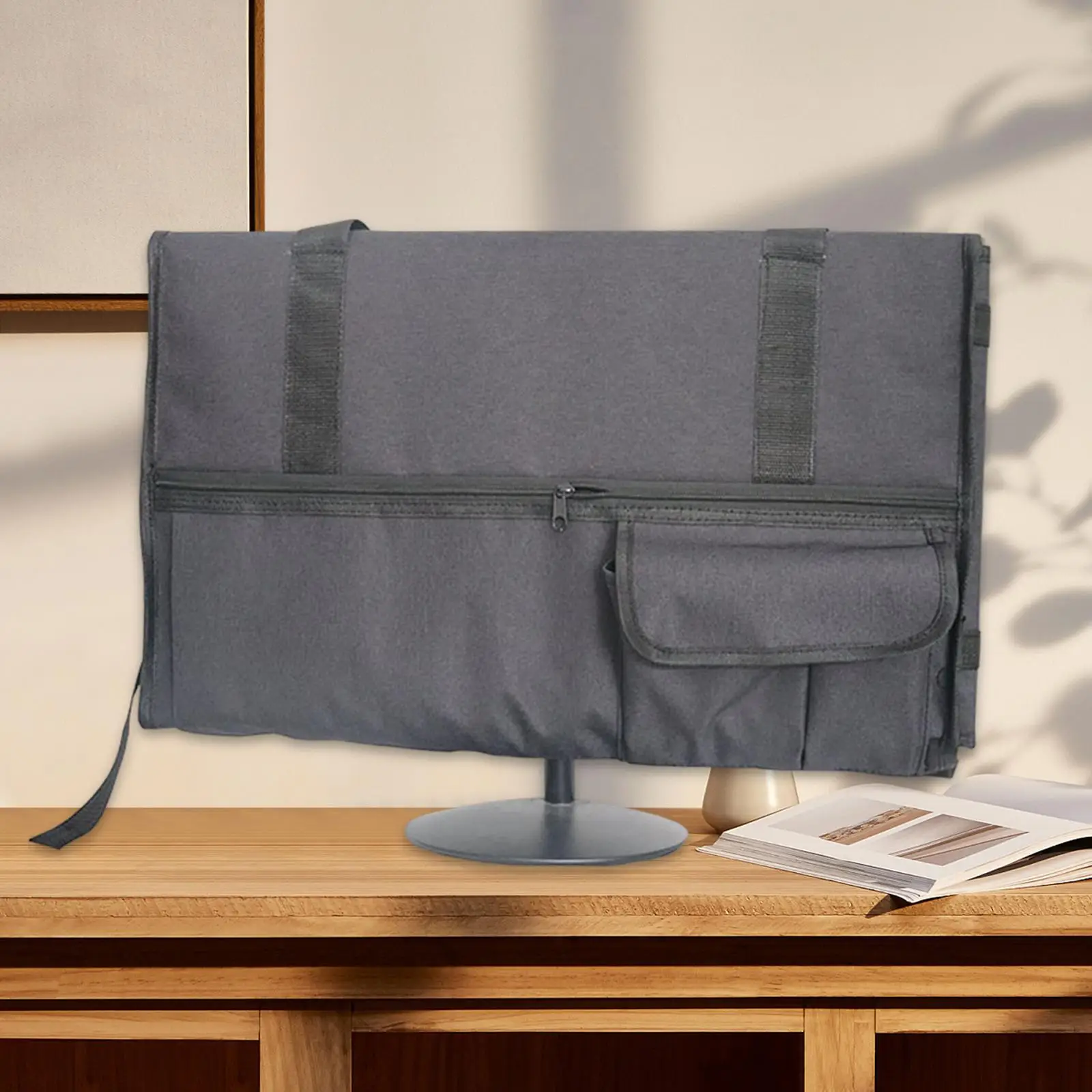 Monitor Carrying Bag Anti Scratch Screen Storage Bag with Handle for Travel Black Reusable Screen Carrying Bag Storage Bag