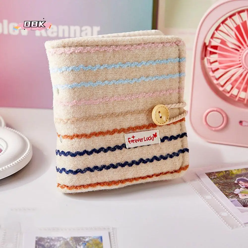 

DIY Canvas Photo Album Binder Loose Leaf Anti-scratch 3-inch Photocard Holder Korean Style INS Idol Card Collect Book