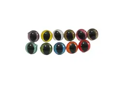 20pcs/lot  11colors Tiny 9mm toy cat eyes plastic safety eyes + washer for doll accessories--color option