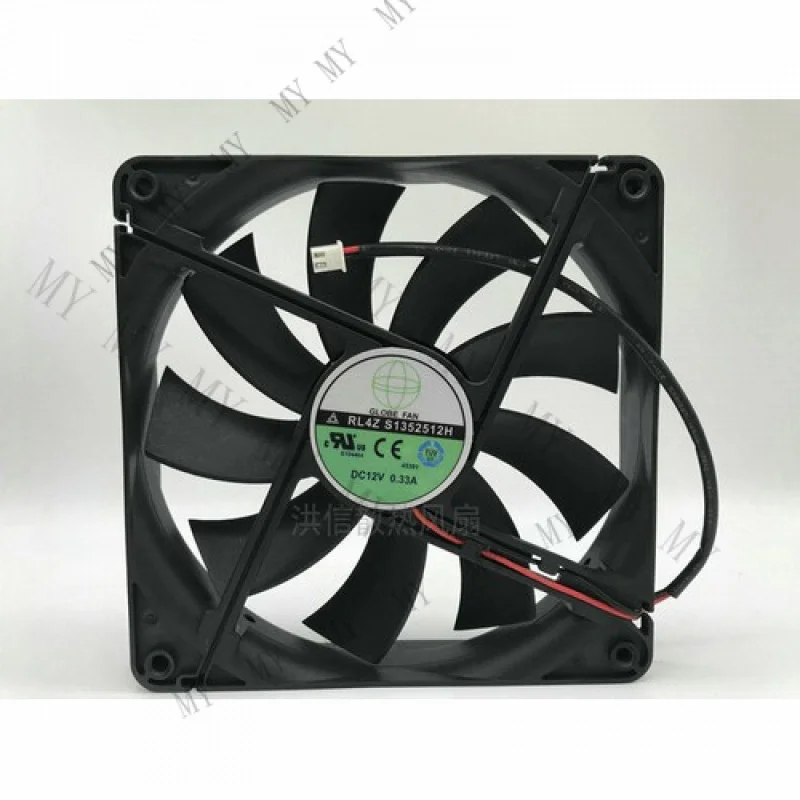 

TT FOR GLOBE FAN RL4Z S1352512H 12V 0.33A 135*135*25MM 13.5CM 2Pin Cooling Fan