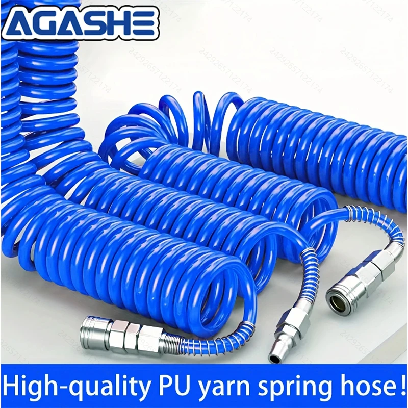 Tuyaux pneumatiques AGASHE, tubes à ressort en PU efficaces pour outils, spirales haute tension, nous à domicile
