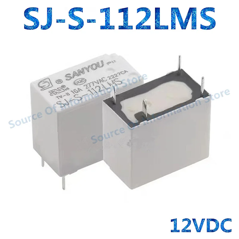 10Pcs, Relay SJ-S-105LMS, SJ-S-112LMS, SJ-S-124LMS, 5V, 12V, 24V, 4Pin, 16A, 100% New