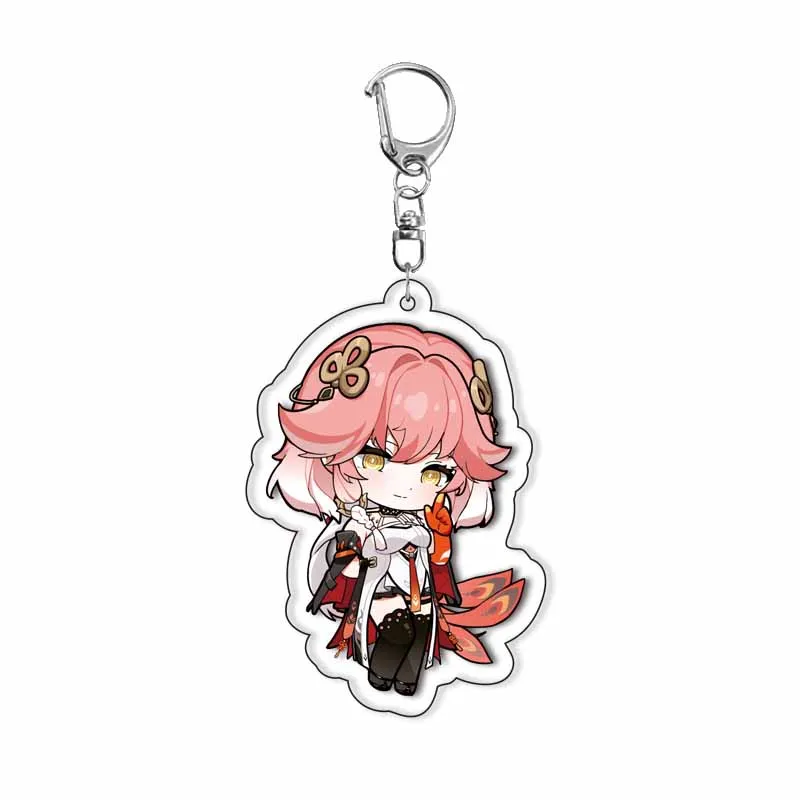 Game Wuthering Waves Anime Keychain For Jinhsi Zhezhi XiangLiYao Yinlin Taoqi Yangyang Encore Jiyan