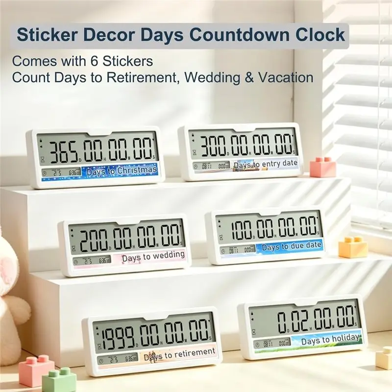 ABLJ Digital Countdown Timer Clock For Retirement Wedding Pet Memorial, 9999 Days Calendar Timer, Custom Past Date Countup