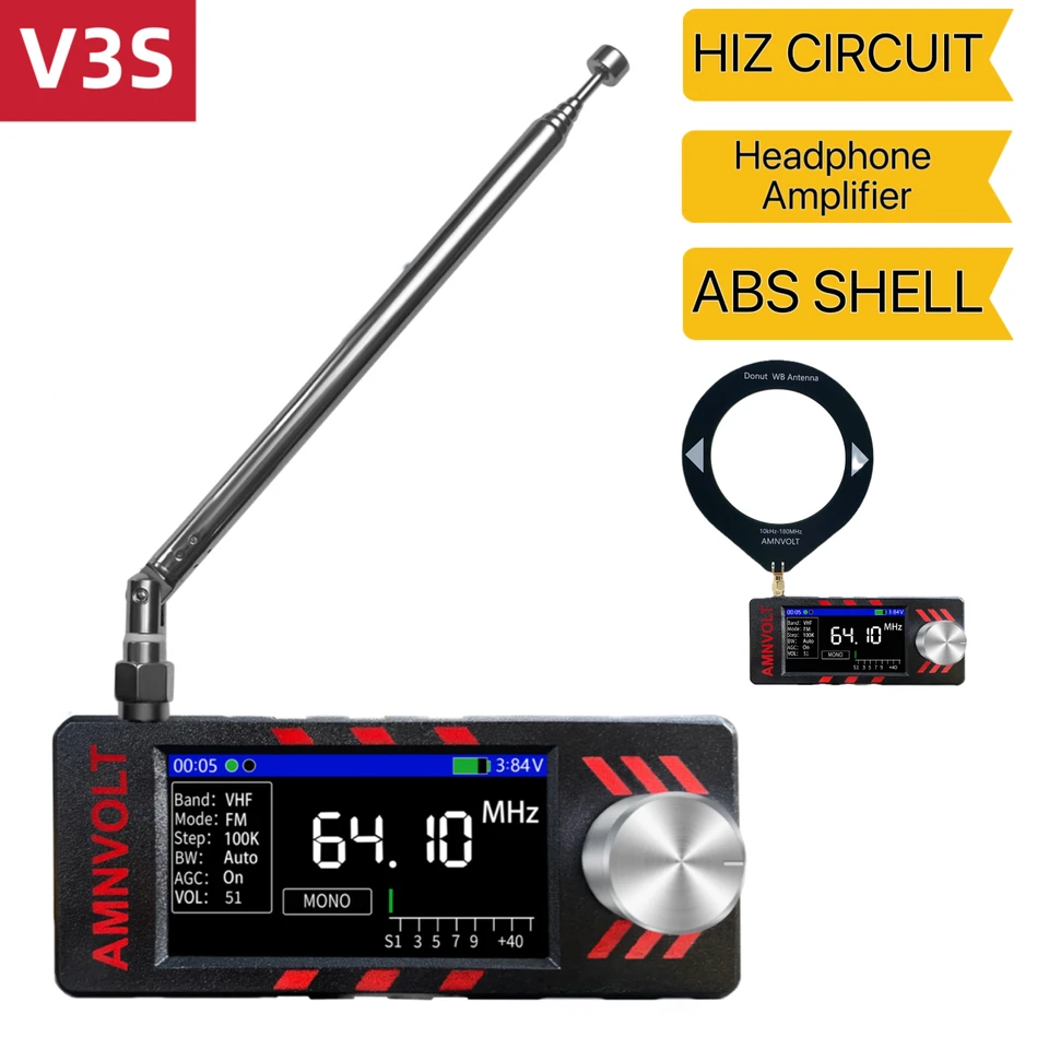 ラジオ・コンポ AMNVOLT V4 ATS MINI SI4732 ( #2670 ) Amazon.com: Si4732 Mini Radio V4 ATS Pocket Radio, Mode: AM/FM/LSB