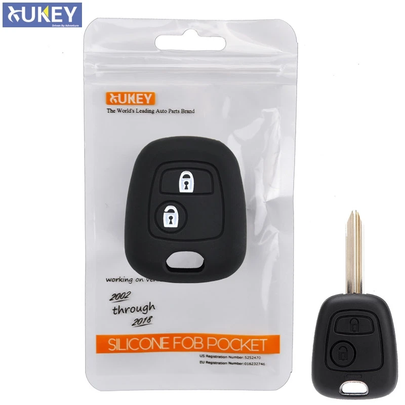 For For Citroen c1 c2 c3 Pluriel c4 Picasso c5 Xsara For Toyota Aygo Silicone Remote Key Case Fob Shell Cover Skin Holder