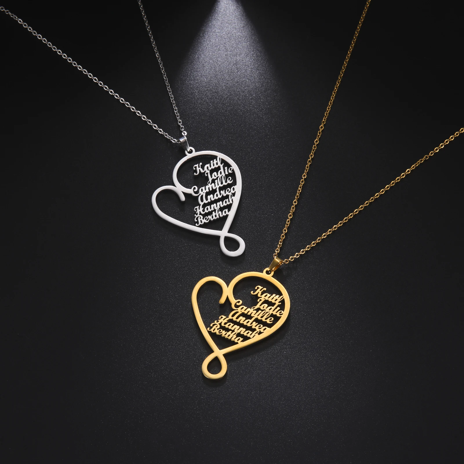 Collana con nome personalizzato in acciaio inossidabile Sipuris Love Heart per donna regali di gioielli di moda coreana per amante anniversario di matrimonio