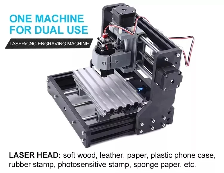 Mini grabador CNC 1610 Pro, impresora láser artesanal con Control GRBL, corte de grabado, PCB de PVC, fresadora CNC portátil de 3 ejes