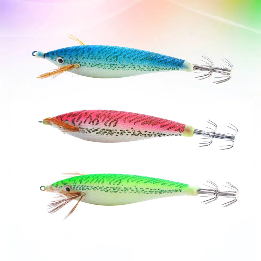 

3pcs 11cm Creative Fishing Hook Fishing Baits Outside Fishing Accessories Fishing Supplies (3 Colors)