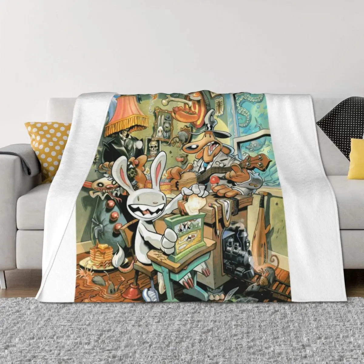 

Sam and Max Throw Blanket Camping Travel manga for winter Blankets