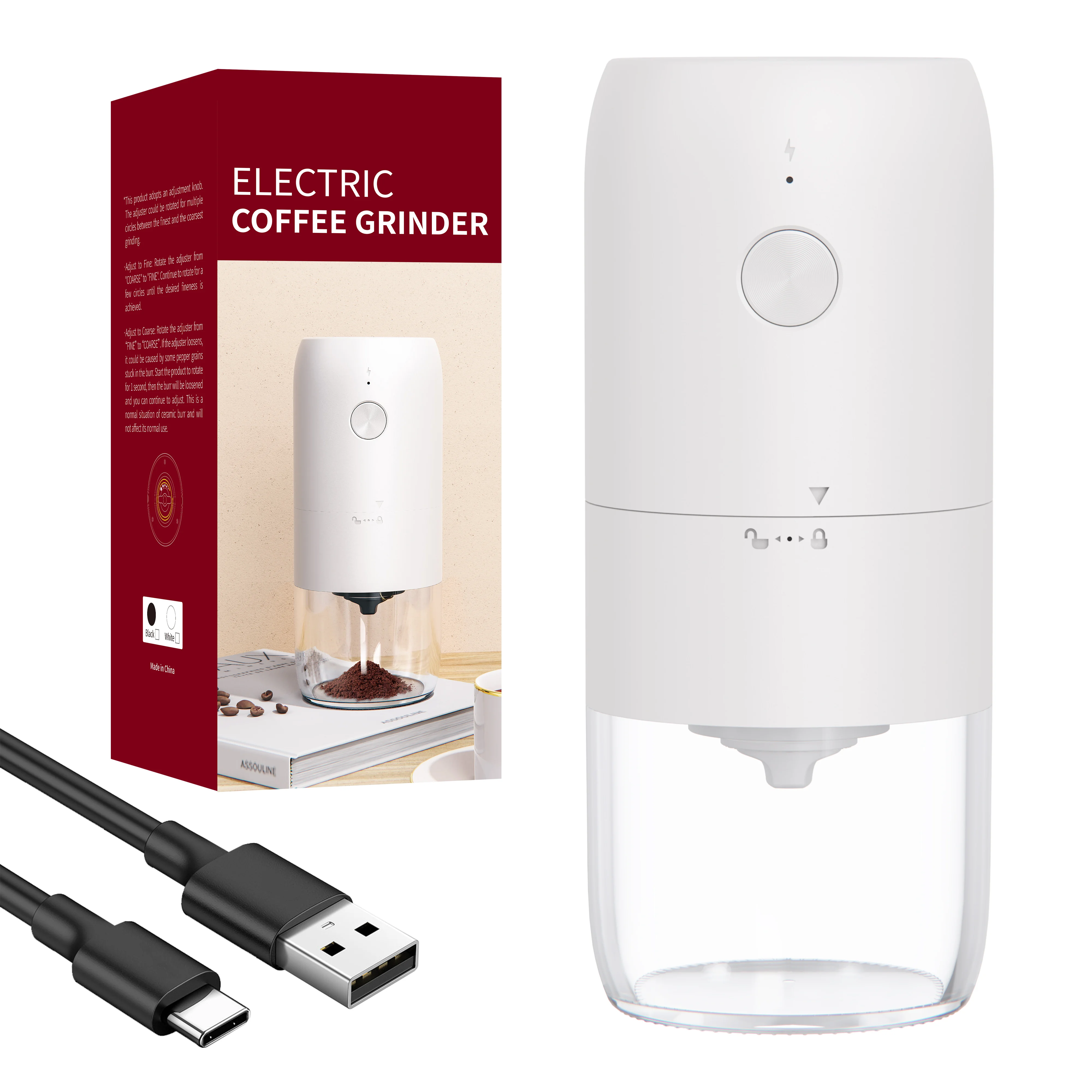 Multi-purpose Grinder Efficient and Easy to Operate Coffe Grinder Steel Black Color BoxC