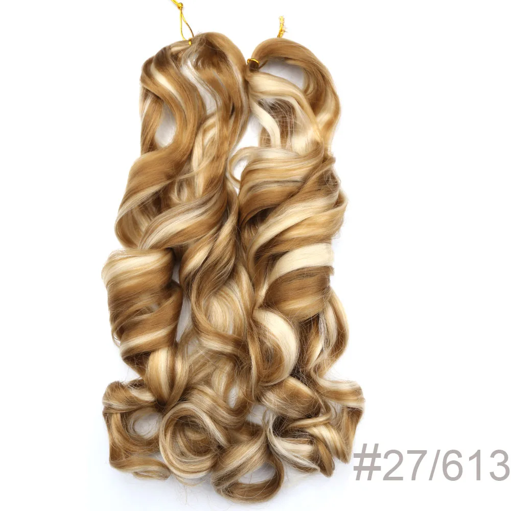 Spirale Locken Synthetische Haar Lose Welle Häkeln Zöpfe Haar Vor Gestreckt Flechten Haar Für Frauen Ombre Schwarz Braun Blonde 22 zoll