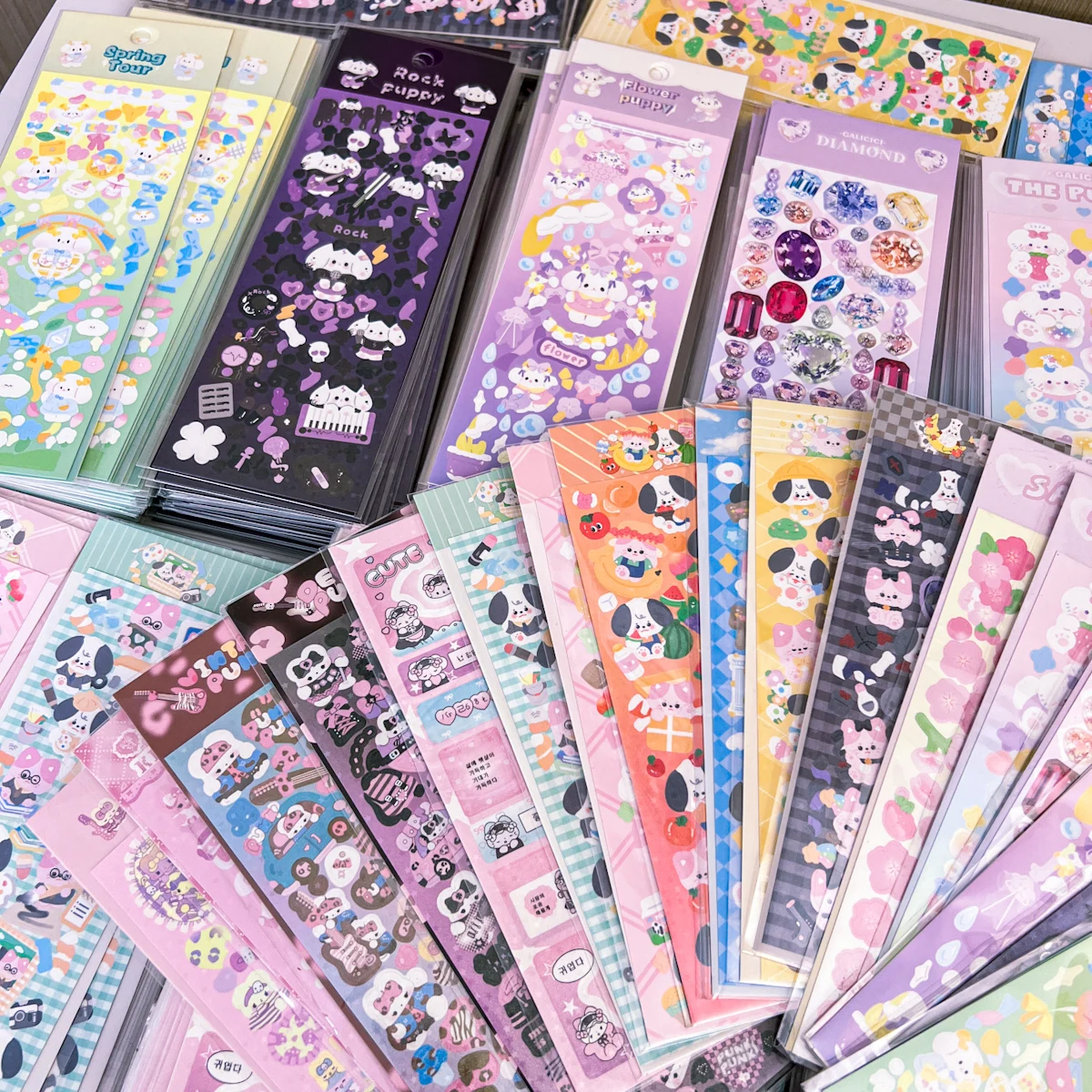 MINKYS New Arrival 4PCS 6PCS 8PCS Full Set Kawaii Photocards Decorative Stickers DIY Scrapbook Stickers Confetti Sticker