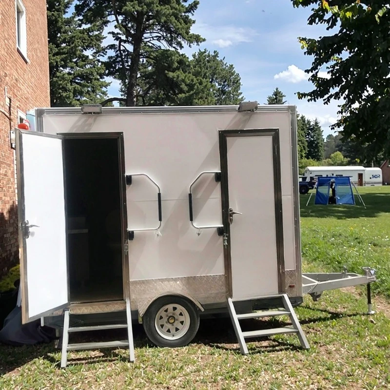 Mobile Toilet Trailer Portable Toilet Included Shower for Outdoor Park Use Sandwich Panel Included