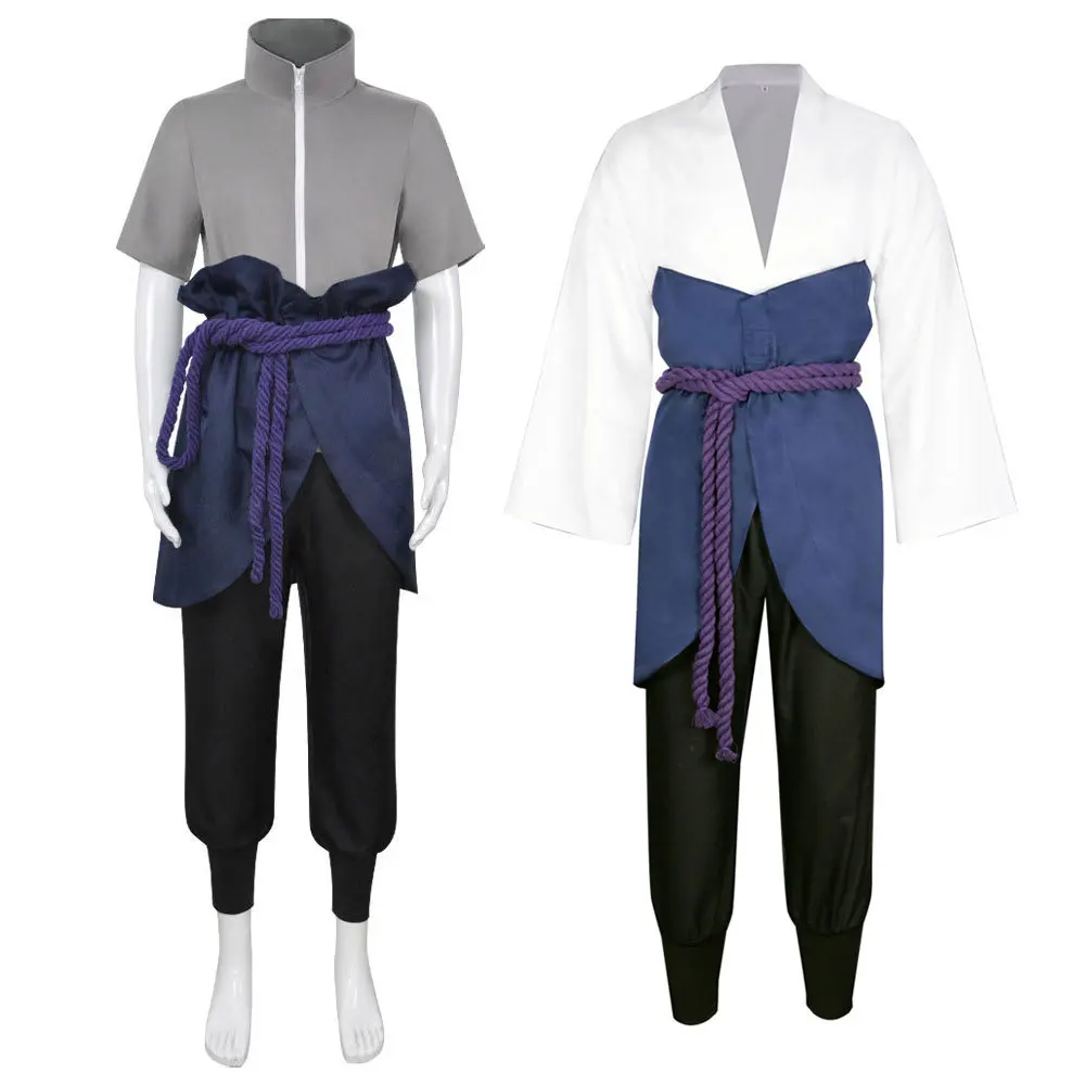 Costume cosplay Ninja, set completo di abiti cosplay Shippuden Uchiha Sasuke per abiti da gioco di ruolo di convenzione di fumetti.