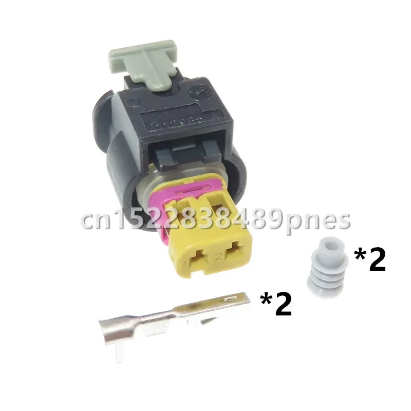 2 Pole Automotive Wiring Harness Connector Car Waterproof Plug 4F0973702A 1-1718888-7 Auto Parts