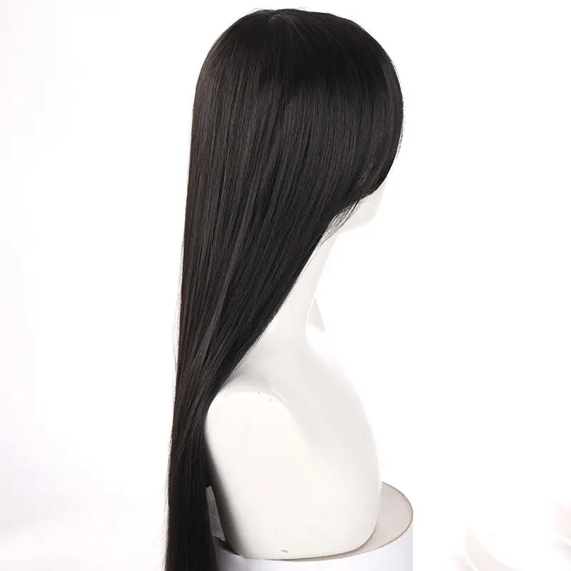 Hanfu wig ancient style men's and women's hairstyles full hood type long straight hair medium bangs ancient performance cos