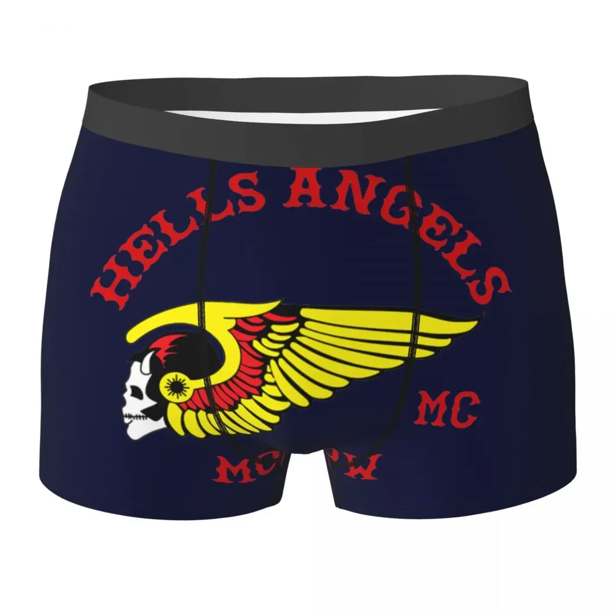 Boxer Underpants Shorts Hells Angels Logo (8) Panties Men Ventilate Underwear for Homme Man Boyfriend Gift