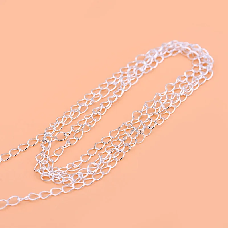 S925 Sterling Silver Tail Chain Bare Chain Bulk Chain Handmade DIY Semi-finished Bracelet Anklet Necklace Chain Material