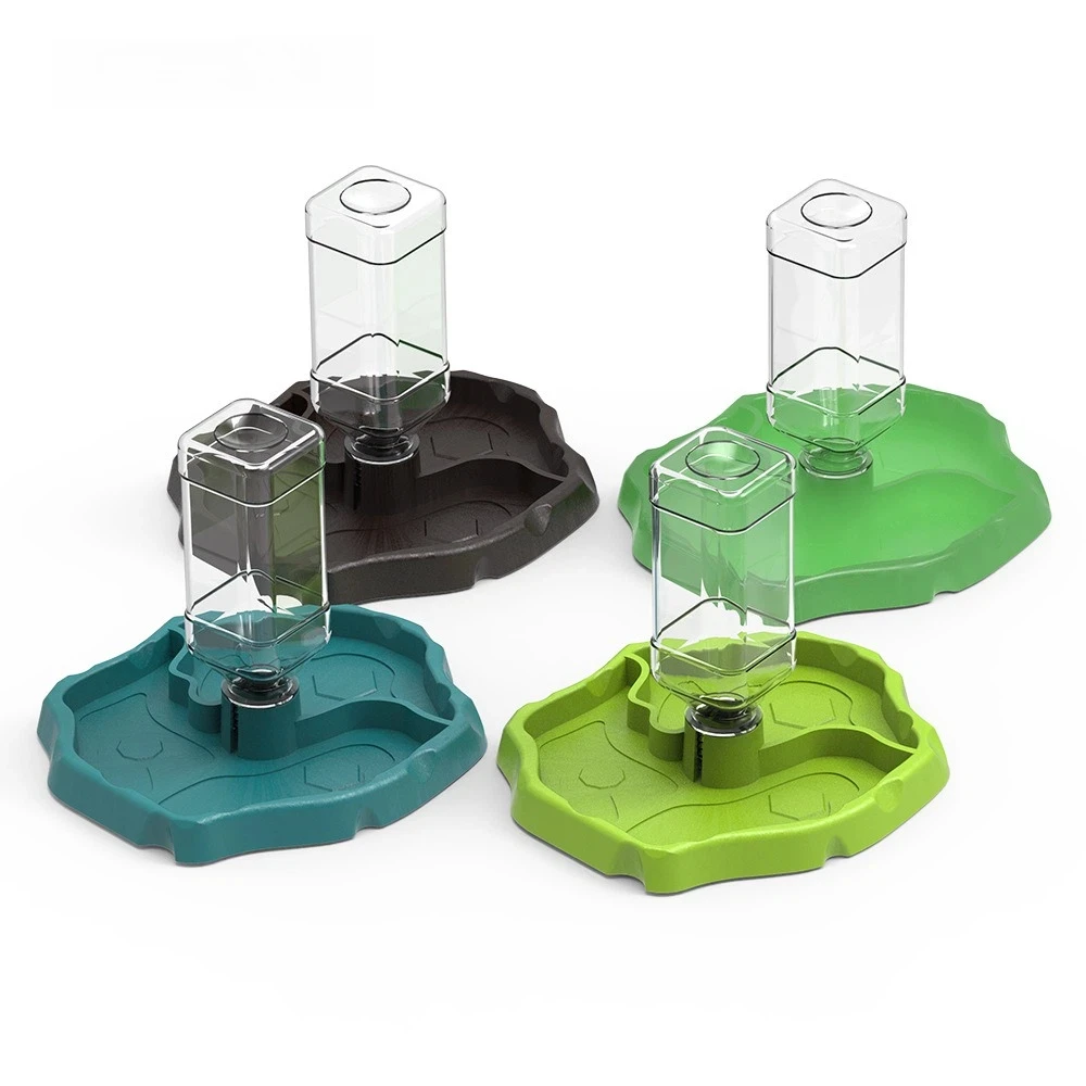 Nouvelle gamelle amovible pour reptiles, facile à nettoyer, grande capacité, petit bol pour animaux de compagnie, plat peu profond anti-renversement pour tortues, fournitures pour animaux.