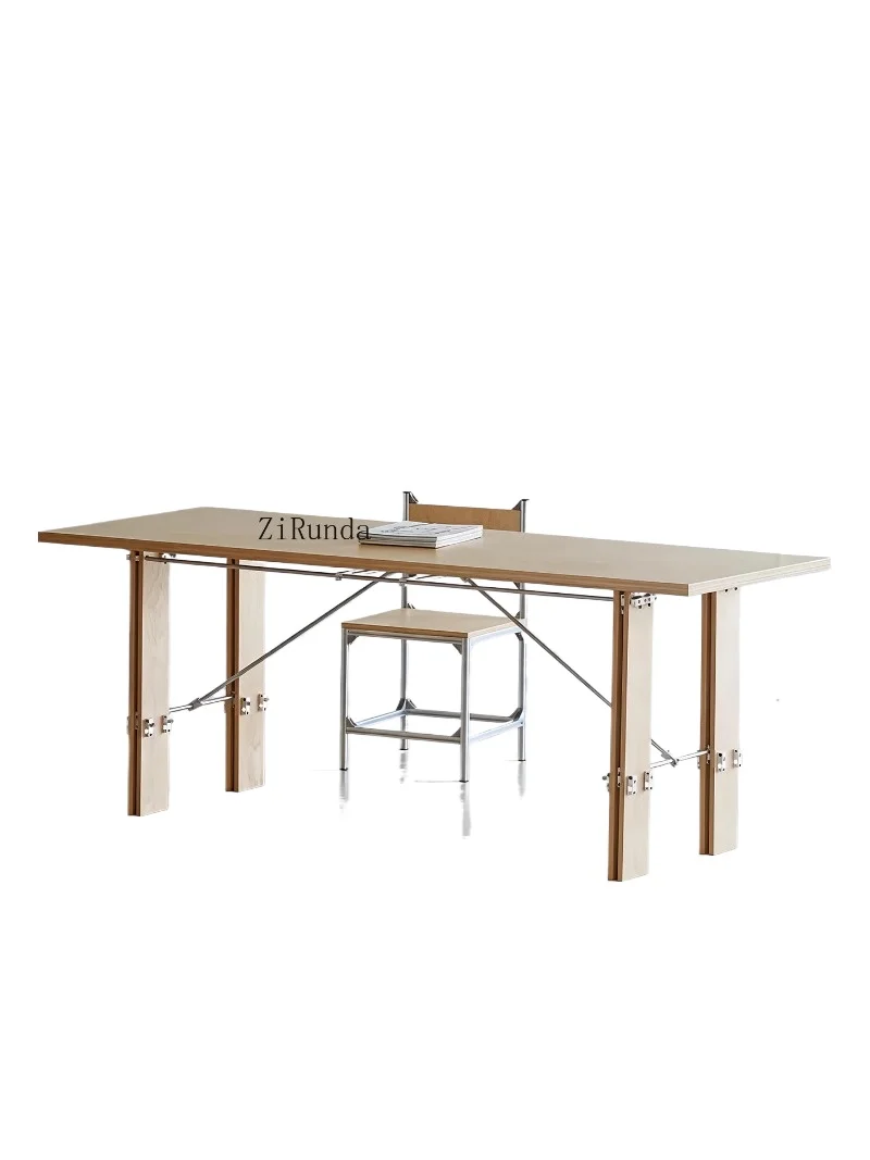 Desk Modern Simple Conference Long Table Optical Axis Birch Sea Board Anti-fouling Workbench Bedroom Study