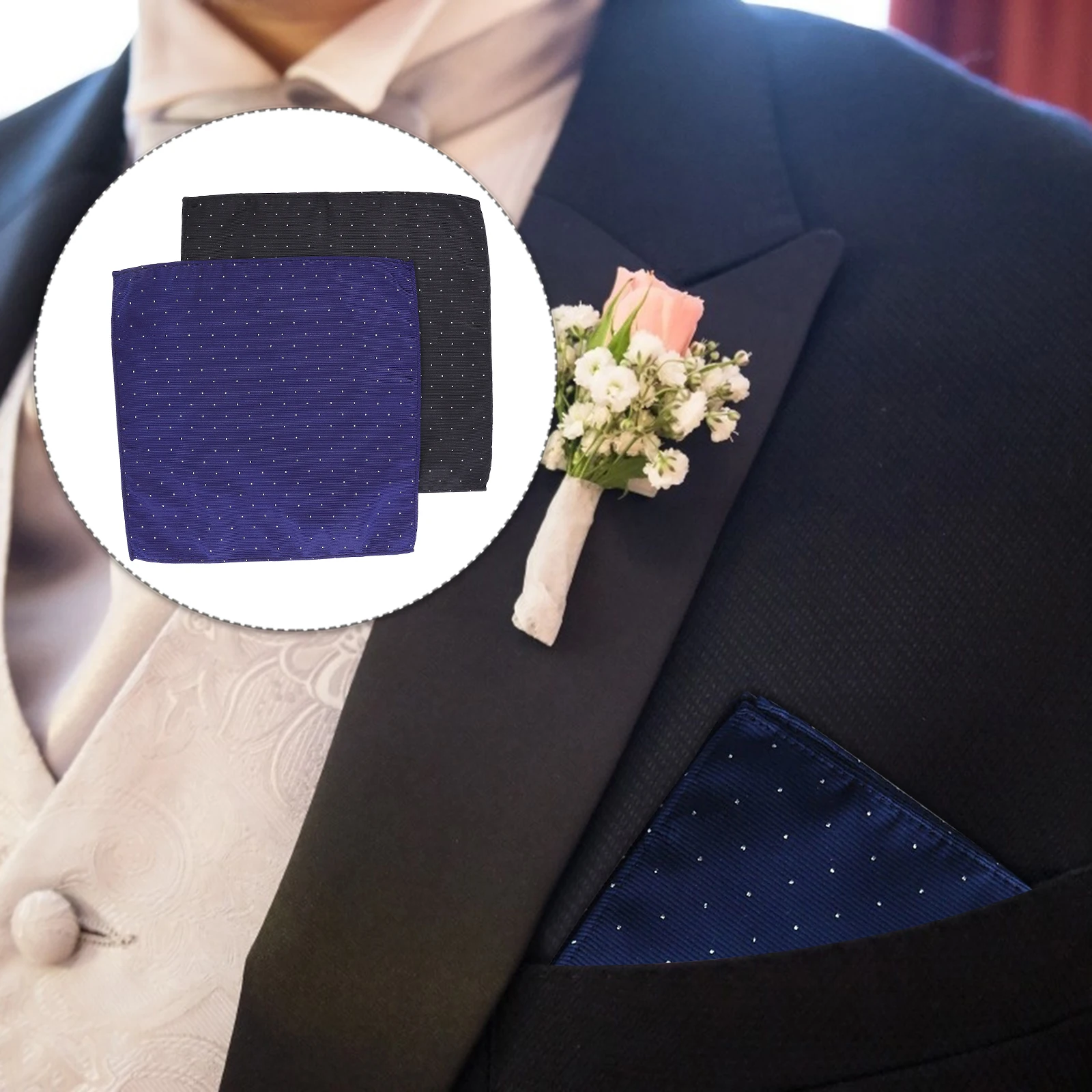 2pcs Suit Pocket Squares Skin-Friendly Fabric For Wedding Prom Business Meeting Decoration Pocket Square Scarf Handkerchief