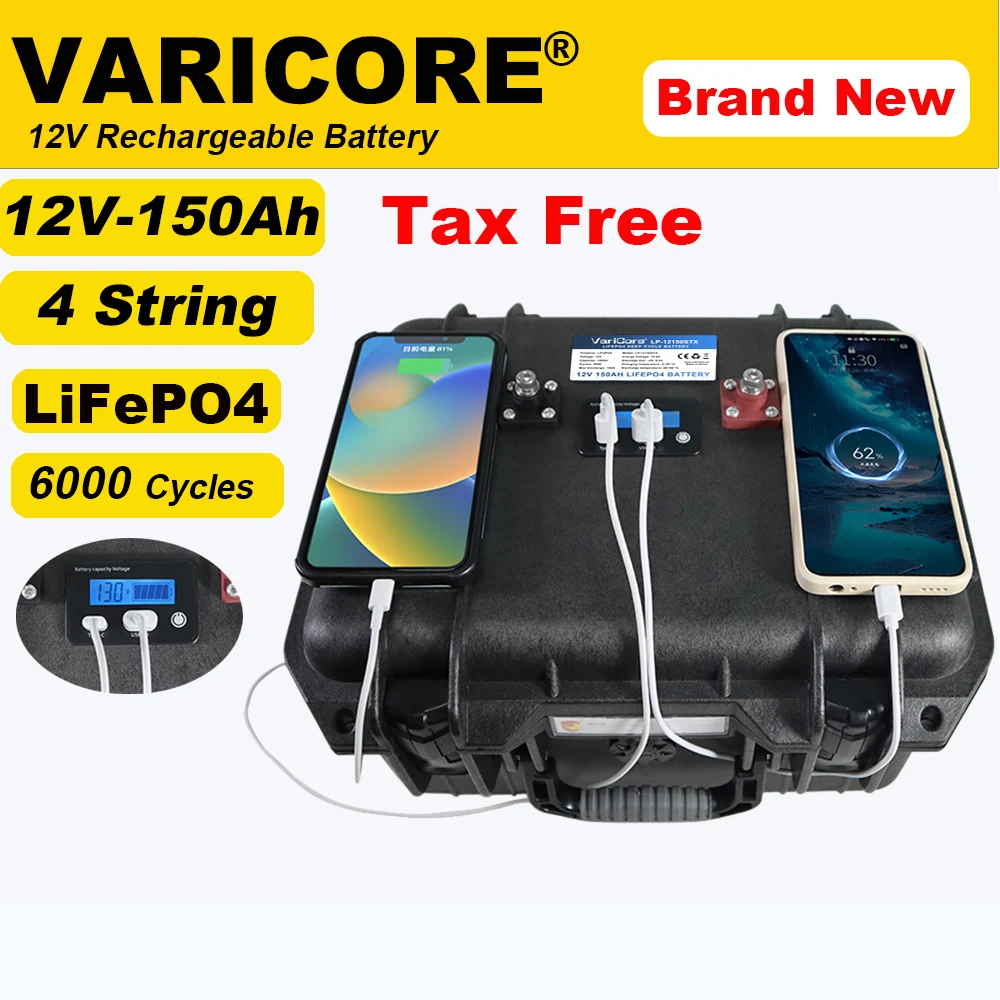 12V 200Ah 180Ah 310Ah LiFePO4 batterij 12.8V Lithium ijzerfosfaat voor campers, golfkarren, off-road, off-grid, zonne-energie en windenergie batterijen