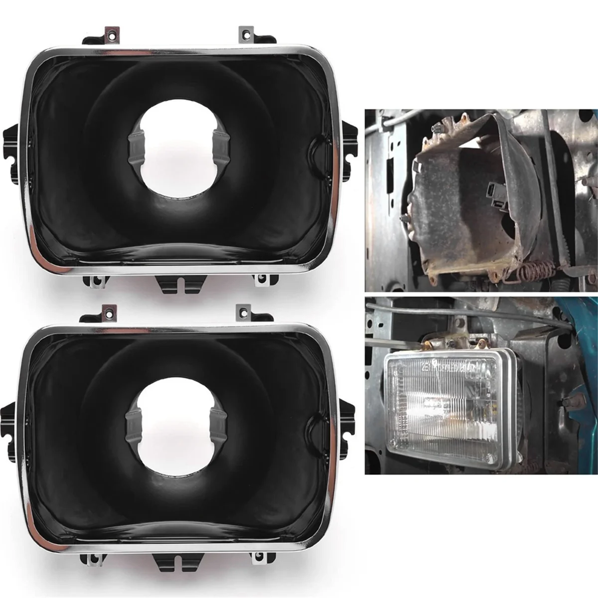 

# 33Z автомобильные детали и аксессуары, комплект для крепления фар из 2 предметов 42437 для GMC Chevrolet Buick Pontiac, черный