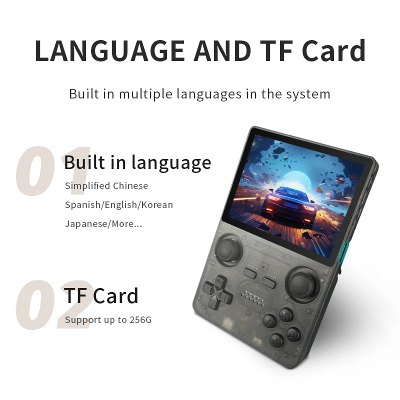 Retro Pocket X35S handheld Game Console 3.5-inch IPS Screen POWKIDDY OS Support HD Output Hall Effect Joystick Children's Gifts
