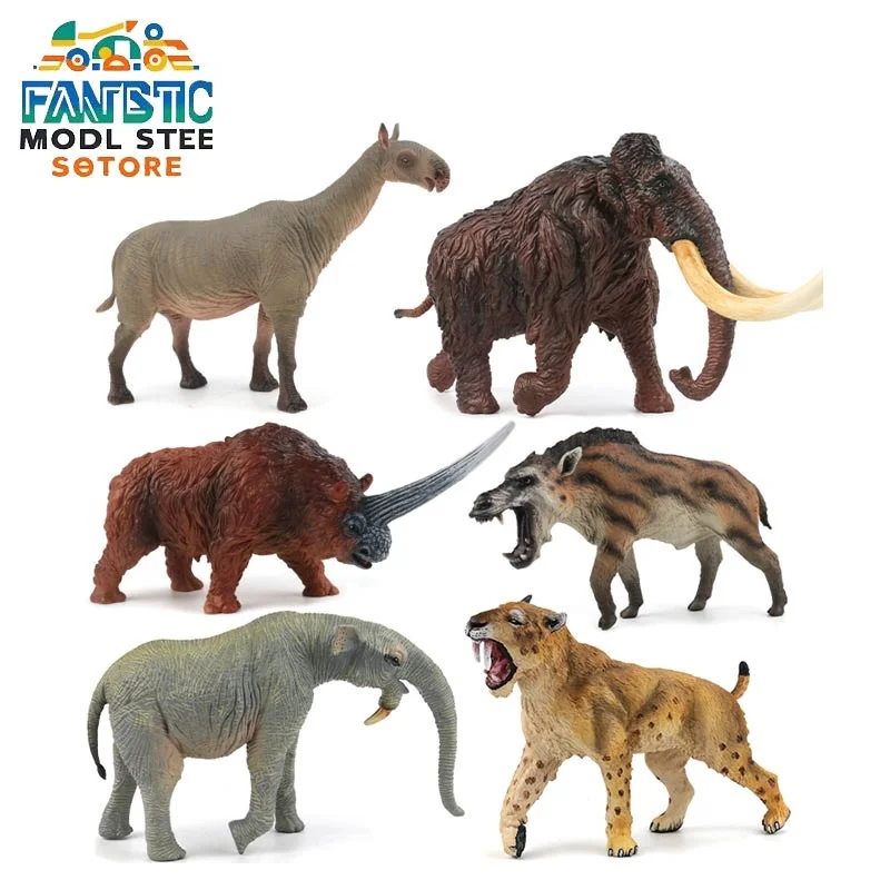 

Authentic Prehistoric Beast Model Toys Mastodon Saber-Toothed Tiger Deng'S Fish Hairless Elephant Children Cognitive Development