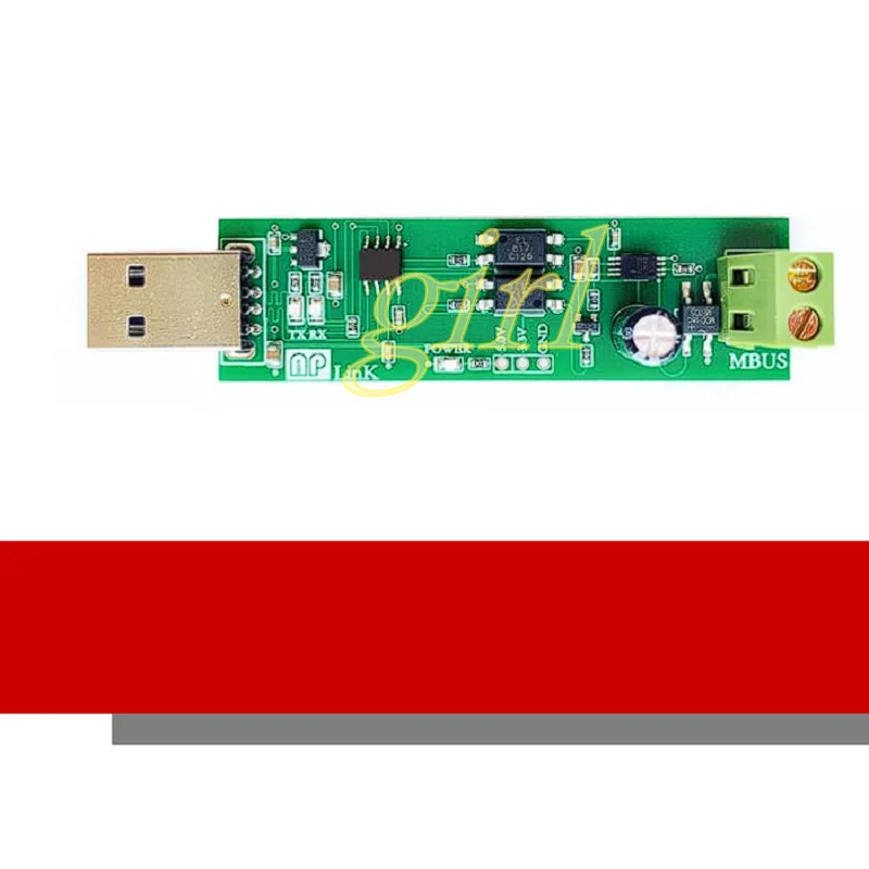 New version USB to MBUS slave module MBUS master-slave communication debugging bus monitoring, no self-send and self-receive.