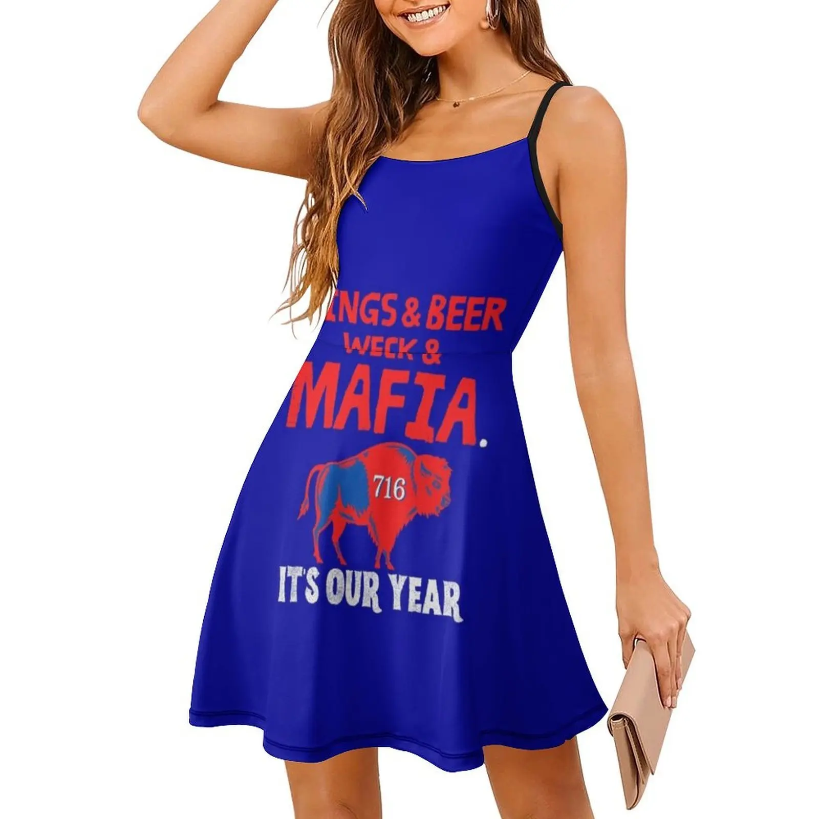 # فواتير مافيا 716 فستان بوهيمي عتيق بأكمام منتفخة أو خيارات بدون أكمام للنساء فساتين فواتير مافيا 716 نيويورك Bflo Wny