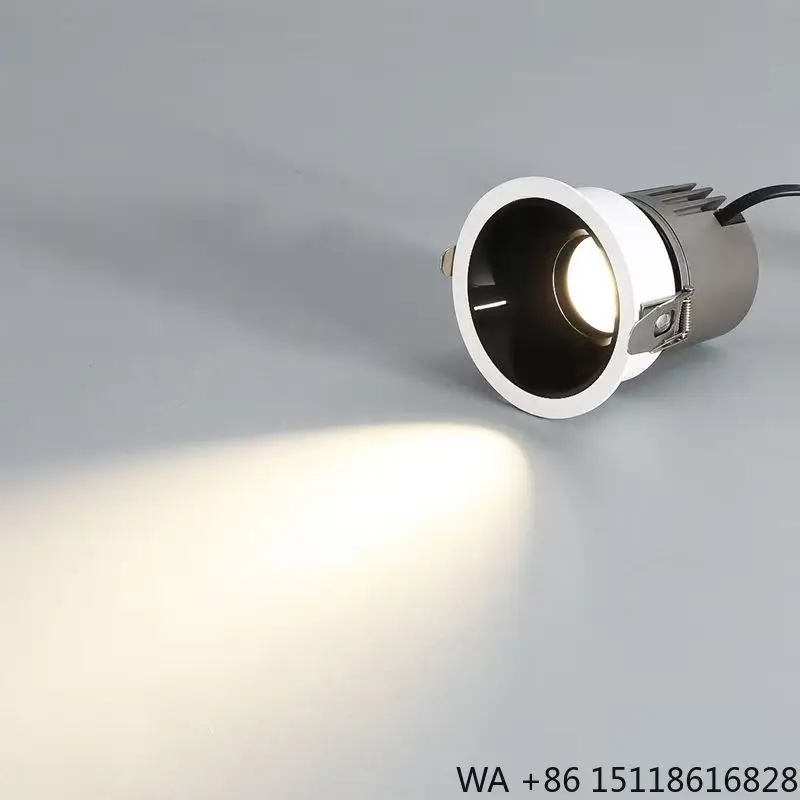Modern Design High Quality Anti-Glare Cob Downlight Full Spectrum Aluminum Wall Washer Ceiling Recessed LED Spotlight