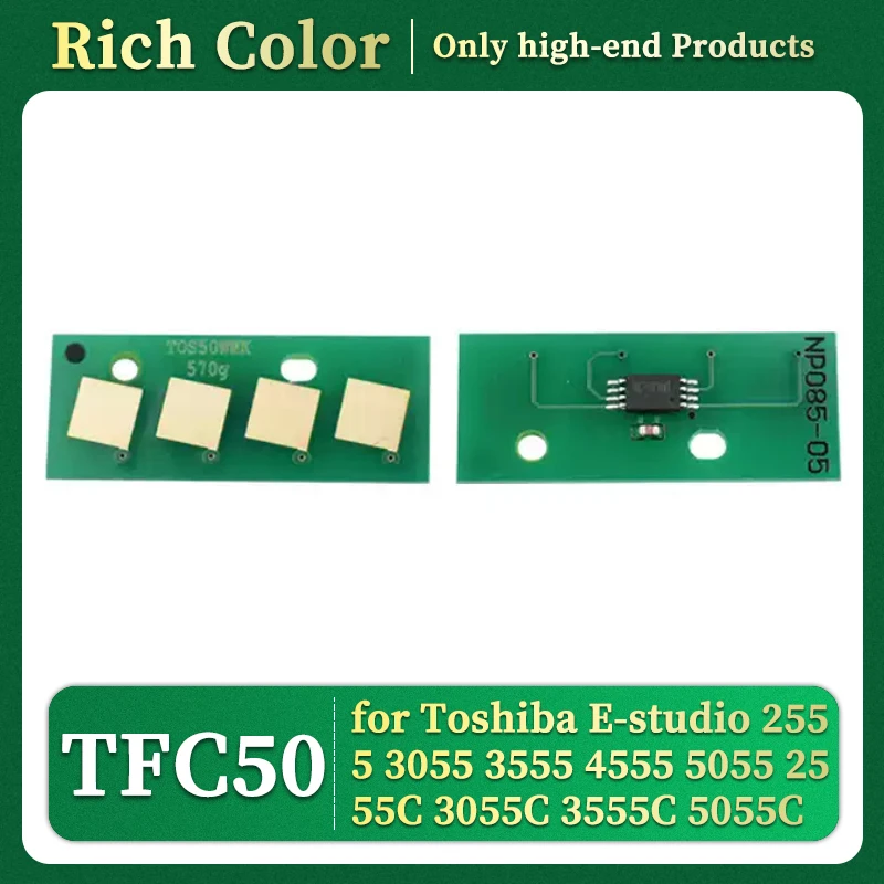 4PCS T-FC50 TFC50 Toner Reset Chip for Toshiba E-studio 2555 3055 3555 4555 5055 2555C 3055C 3555C 5055C Copier Cartridge Chips