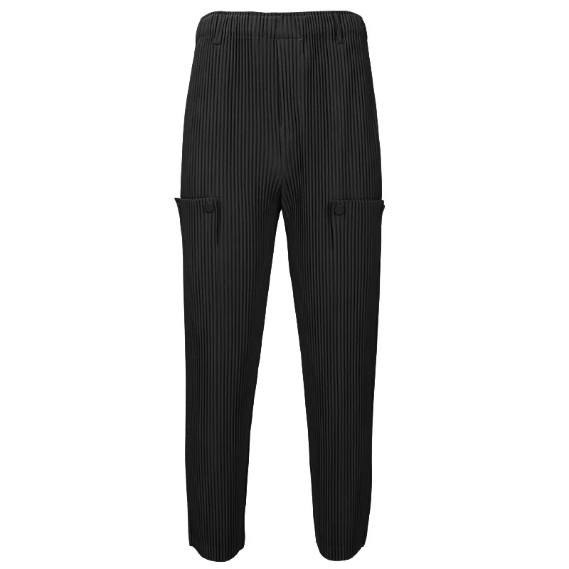 Pieghe 2024 nuovi pantaloni Casual pieghettati da uomo originali pantaloni dritti pieghettati traspiranti estivi moda pantaloni larghi da lavoro