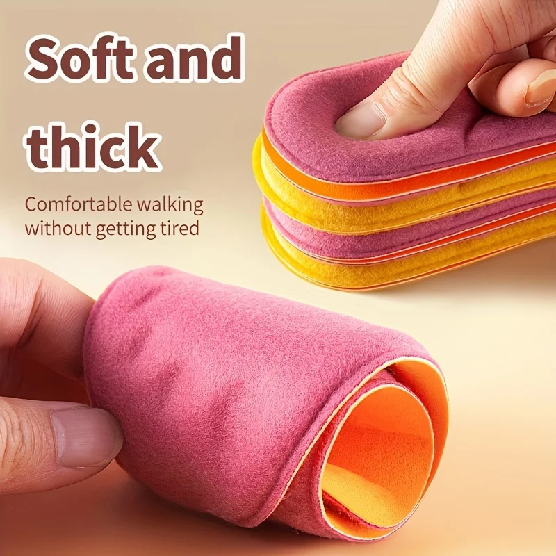 Plantillas autocalentables Unisex cálidas para invierno, plantillas térmicas gruesas para masaje de pies, almohadillas para zapatos de espuma viscoelástica, cálidas para invierno