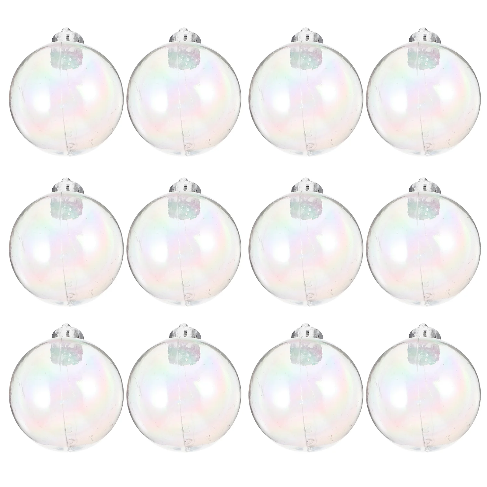 

12 Pcs Decorative Ball Pearl Bubble Christmas Iridescent Plastic Incandescent Party