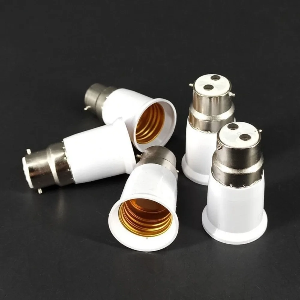 B22 To E27 LED Lamp Adapter Long Lasting Heat Resistant Light Bulb Socket Converter Edison Screw Anti Burning B22 To E27 Adapter