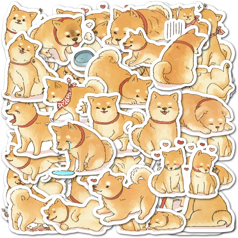 120pcs Cute Shiba Inu reward stickers Cartoon dog stickers diy desktop phone shell pet supplies decorative stickers