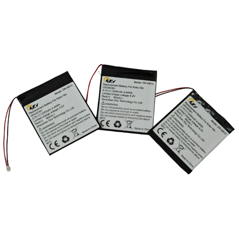 3,7 V 1200 mAh GN 345361   Batteria ai polimeri di litio per la batteria del lettore di libri digitali Kobo Glo