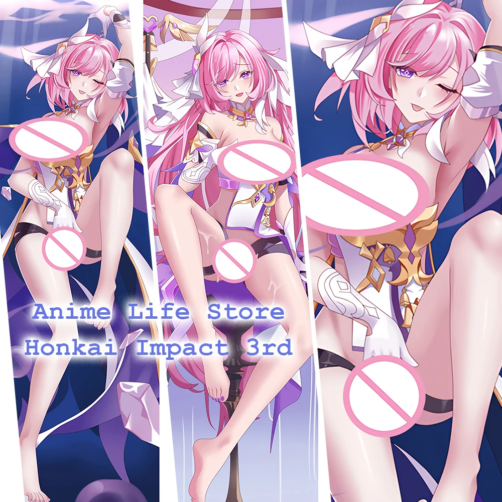 

Honkai Impact Elysia Body Pillow Cover Cosplay Dakimakura Soft Comfortable 2Way 2 Sides Cushion Cover Otaku Throw Hugging Case