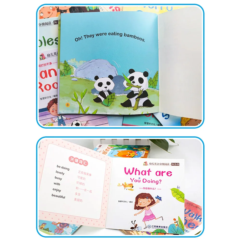 Kids 60 Pocket Books Set English Words Learning Book Enlightenment of Early Childhood Teaching Aids Bedtime Reading Montessori