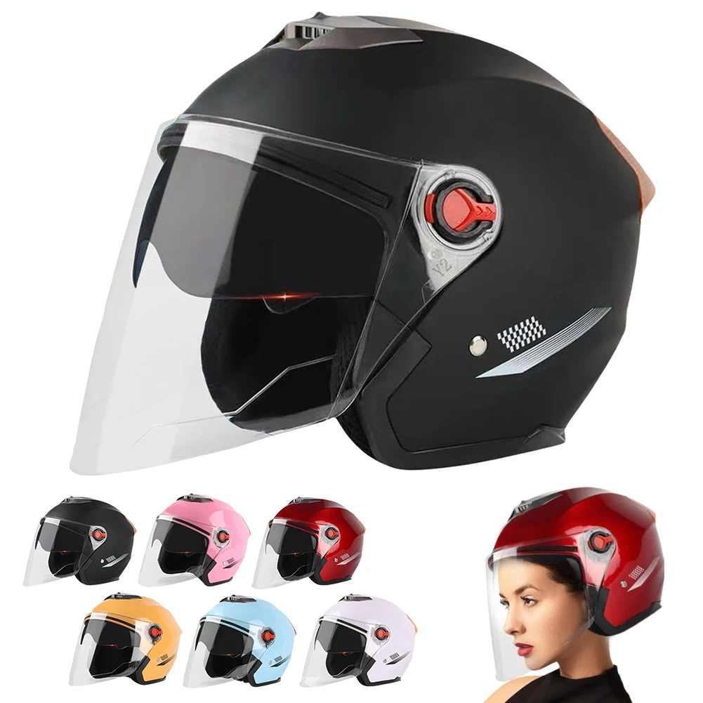 

Open Face Motorcycle Helmet High-definition Anti-fog Helmet with Sun Visor Motorcycle Adult Unisex Helmet for Electric Scooter