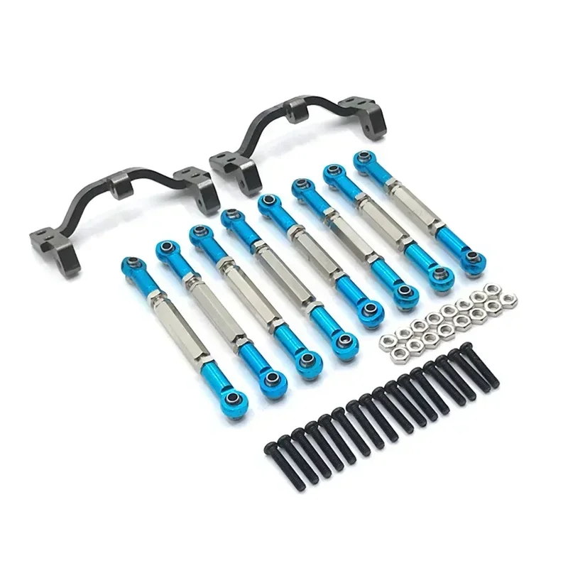 WPL C14 C24 B1 B14 1/16 メタルアップグレードパーツ Rcモデル クローラー車 トラック バギー用 ステアリングリンクロッド プルロッド マウントシートセット 10個