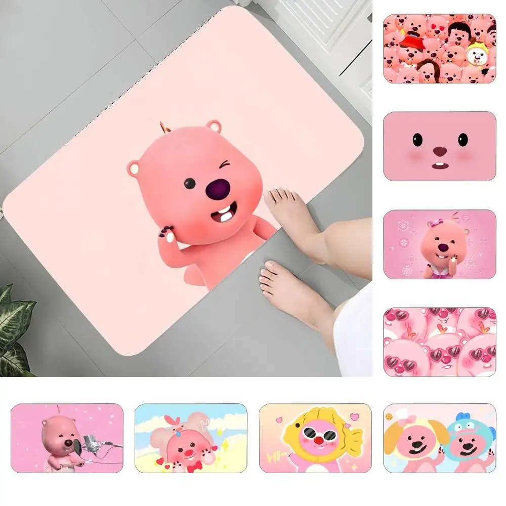 

L-Loopy Cartoon Floor Mat Bedroom Bedside Carpet Non Slip Soft Floor Mat Sofa Coffee Table Rugs For Home Decor Doormat