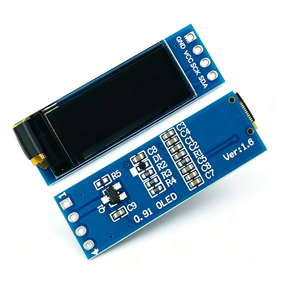 0.91 Inch OLED Display Module 128x32 I2C IIC 4Pin SSD1306 Driver White Blue Yellow Screen for Arduino Embedded Projects M113