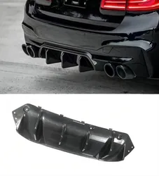 Rear Diffuser Bumper Lip For BMW F90 M5 2018-2020 Real Carbon Fiber Boot Spoiler Plate Splitter Guard Skid Board Body Kit Cover