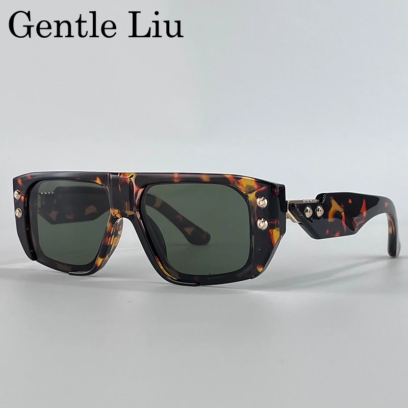 

Classic Square Polarized Sunglasses Men 2025 Luxury Brand Steampunk Fashion UV400 Driving Sunglass For Male Punk Eyewear Shades
