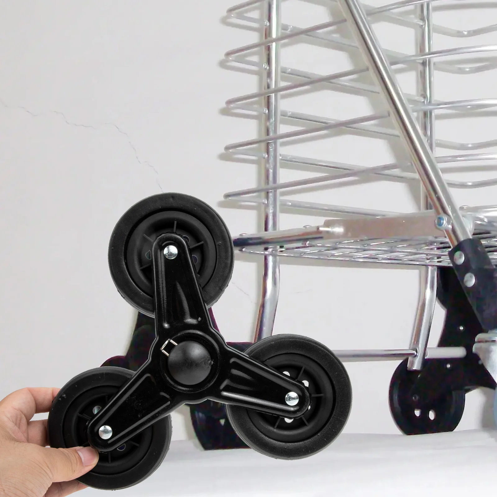 Shopping Wheel Stair Climbing Wheels Trolley Triangle Travel Stroller Cart Iron Hand Truck Caster